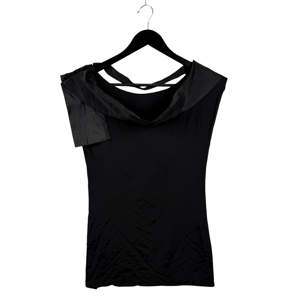 XD Xenia Design‎ Women's S Sleeveless Solid Black Open Back Top Blouse